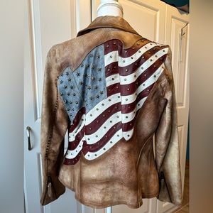 Corral American Flag Cowgirl Leather Jacket
